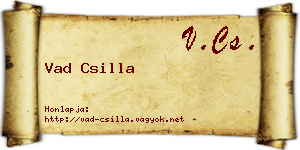 Vad Csilla névjegykártya