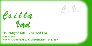 csilla vad business card